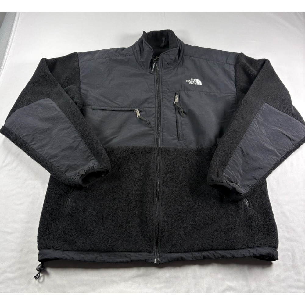 The North Face Denali Jacket Mens XL Black Fleece Softshell Full Zip Outdoor
